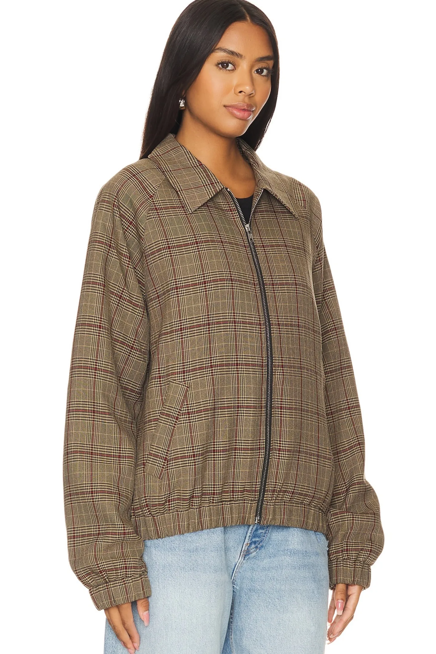 Plaid Bomber Jacket