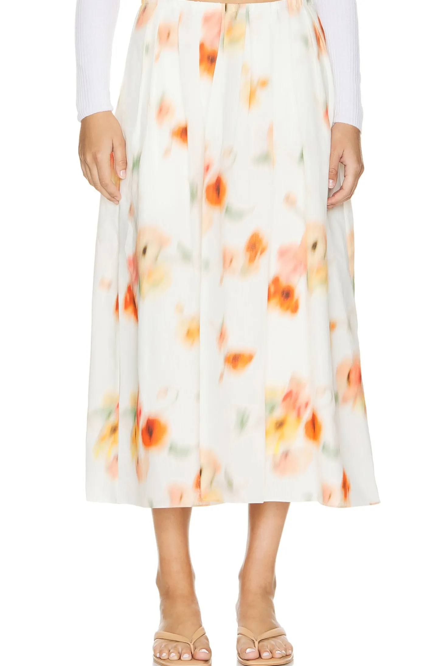 Poppy Blur Gathered Easy Skirt
