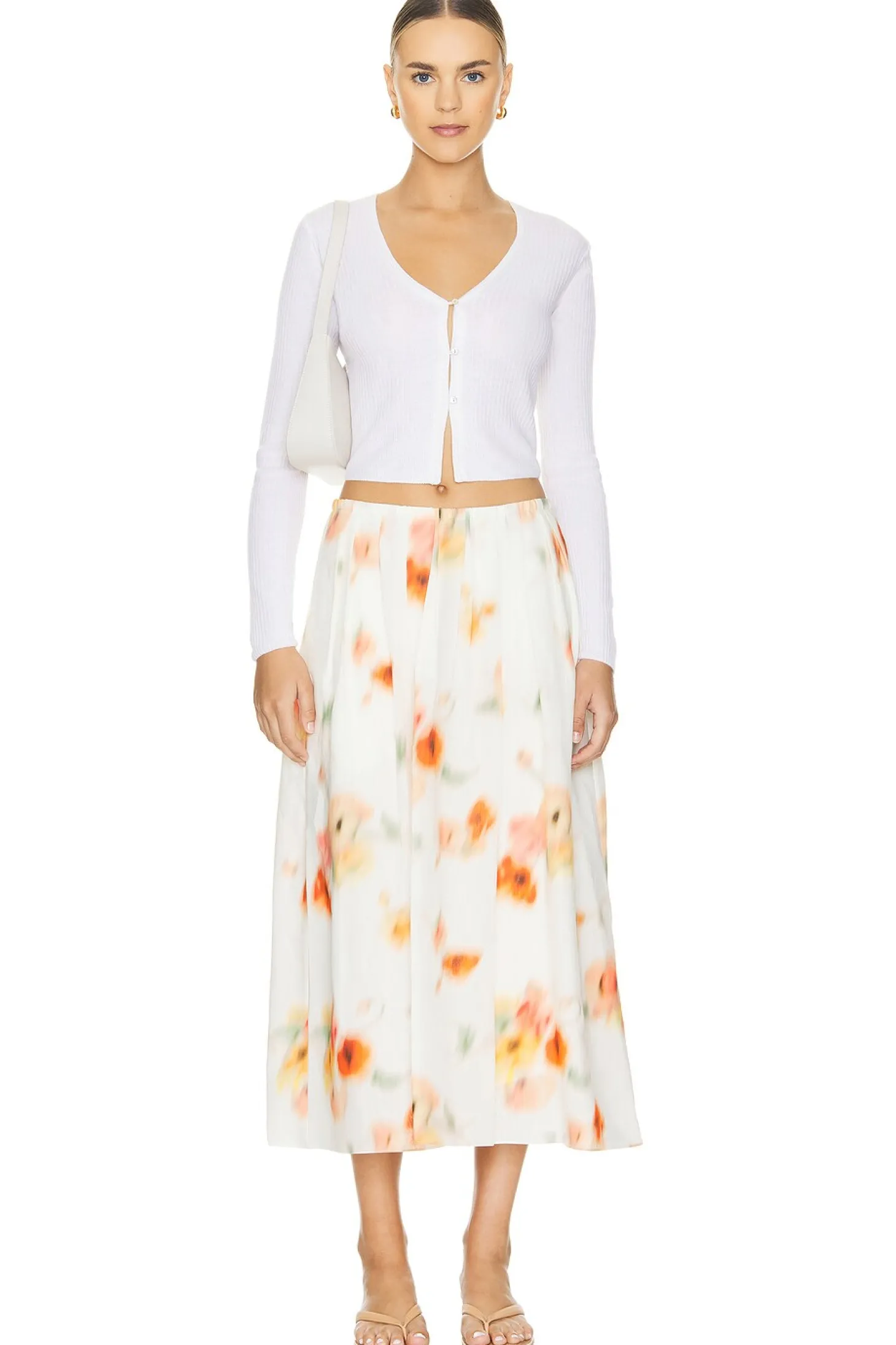 Poppy Blur Gathered Easy Skirt