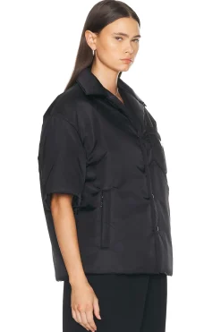 Prada Nylon Short Sleeve Padded Jacket