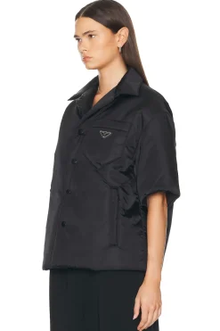 Prada Nylon Short Sleeve Padded Jacket