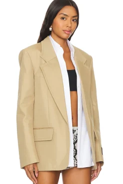 Prestyled Oversized Boxy Blazer W/ Poplin Dickie