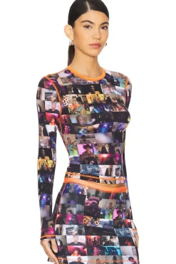 Printed Long Sleeve Top