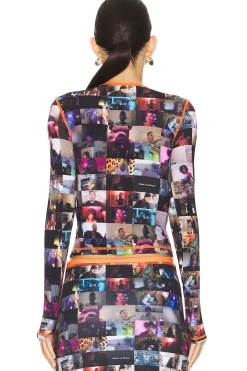 Printed Long Sleeve Top