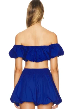 Puff Sleeve Crop Top