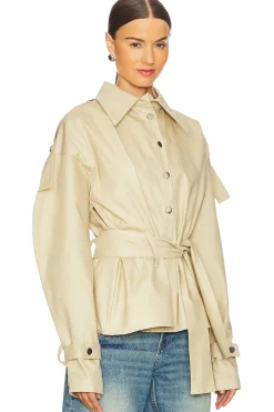 Puffy Sleeve Belted Jacket