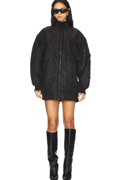 Quilted Belted Ma-1 Flight Jacket