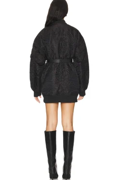 Quilted Belted Ma-1 Flight Jacket