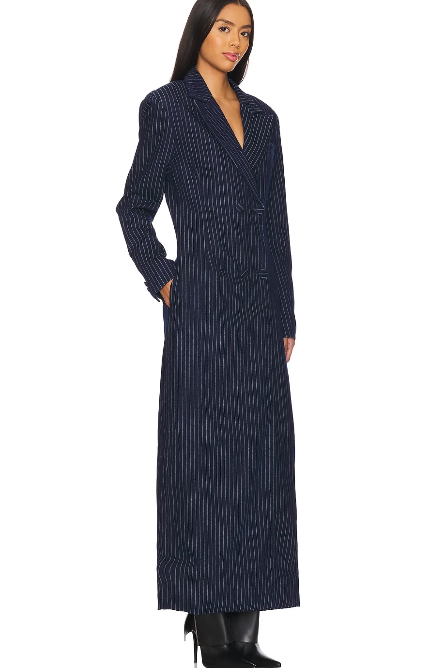 Quinn Fitted Maxi Blazer Coat