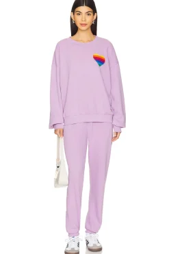 Rainbow Heart Stitch Sweatpant