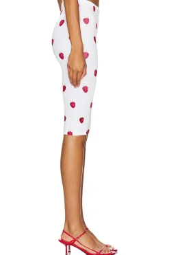 Raspberry Print Biker Shorts