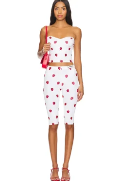 Raspberry Print Biker Shorts