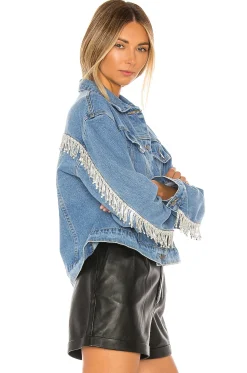 Raya Rhinestone Fringe Jacket