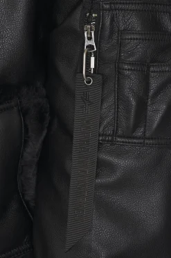 Reversible Faux Leather Ma-1