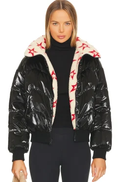 Reversible Metallic Faux Shearling Jacket