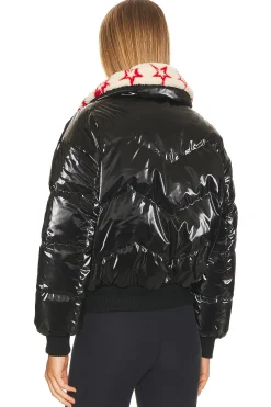 Reversible Metallic Faux Shearling Jacket
