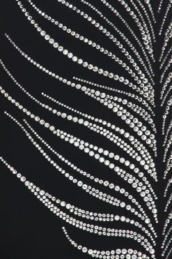 Rhinestone Feather Mini Dress