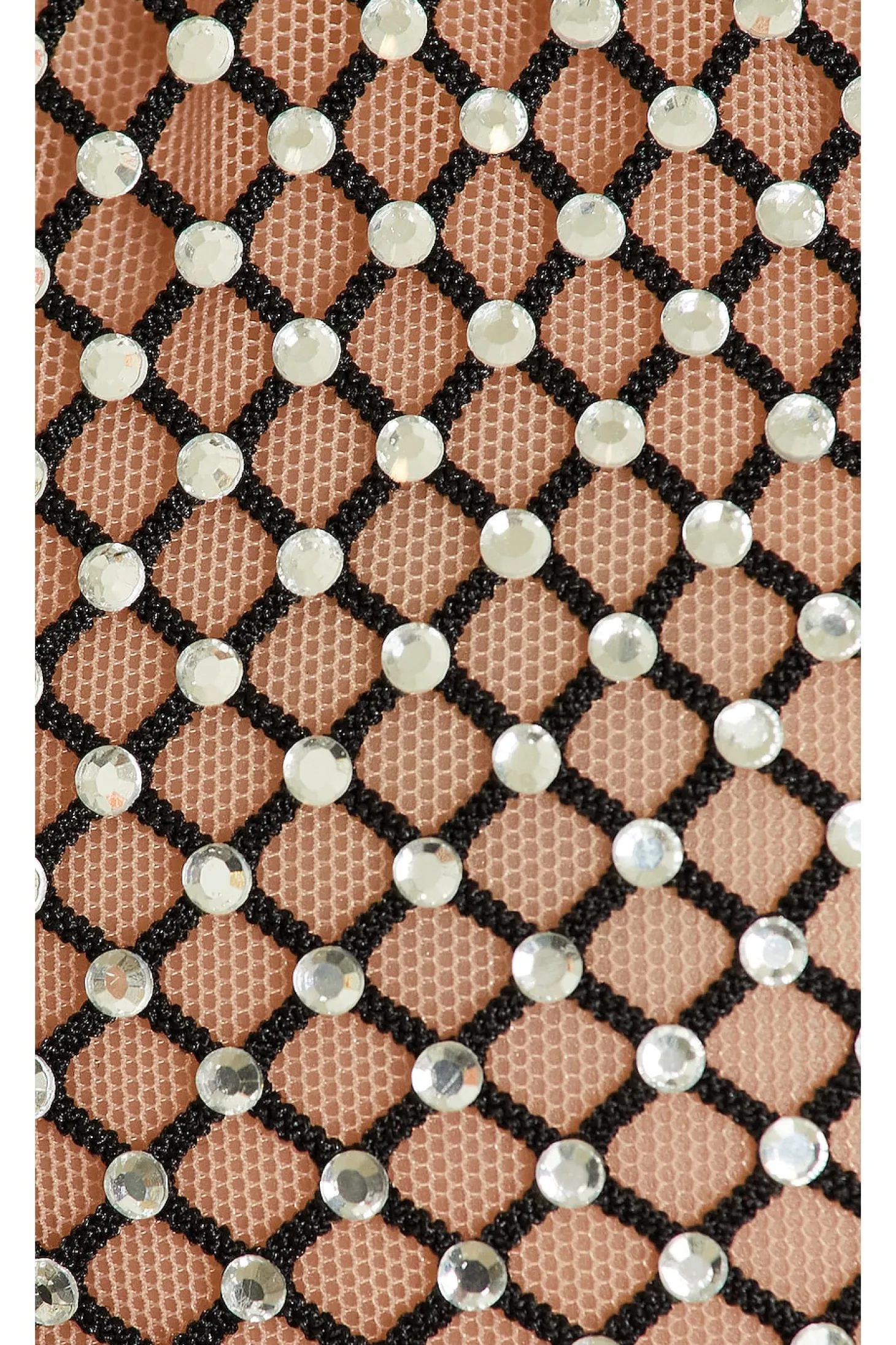 Rhinestone Fishnet Triangle Bra