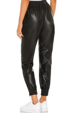 Rinah Faux Leather Jogger Pant