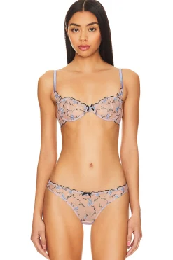 Rose And Vine Embroidery Balconette Bra