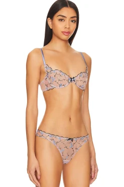 Rose And Vine Embroidery Balconette Bra