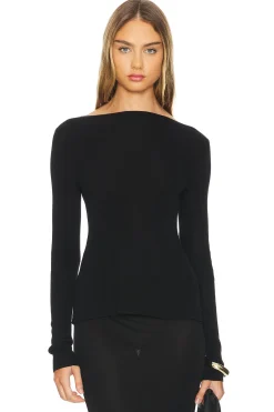 Rouleau Tie Reversible Knit Top