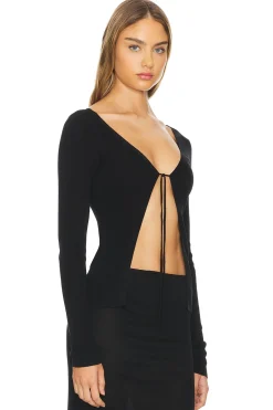 Rouleau Tie Reversible Knit Top