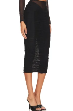 Ruched Midi Skirt
