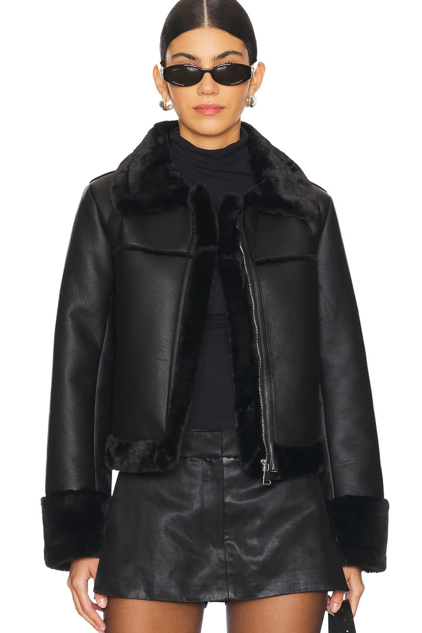 Sasha Faux Leather Jacket