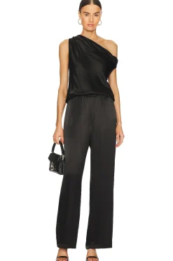 Satin High Waist Wide Leg