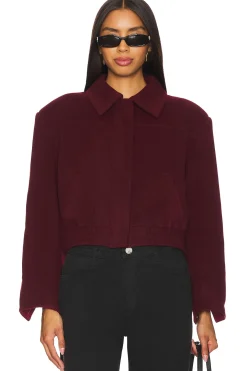 Scarf-detailed Cachet Bomber Jacket