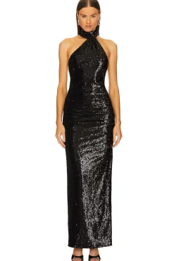 Sequin Halter Gown