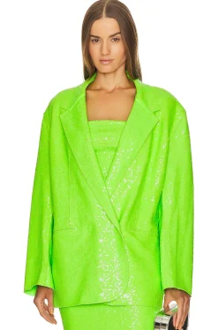 Sequin Oversized Double Breasted Jacket
