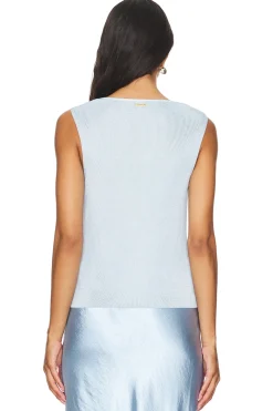 Shiny Cowl Neck Shell Tank