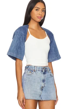 Short Sleeve Denim Bolero