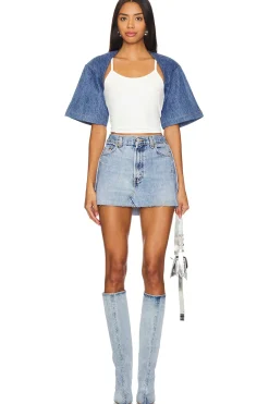 Short Sleeve Denim Bolero