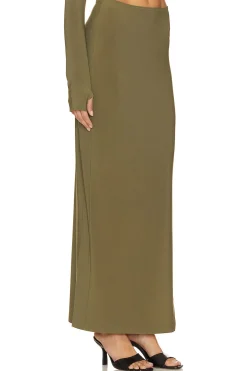 Side Slit Long Skirt