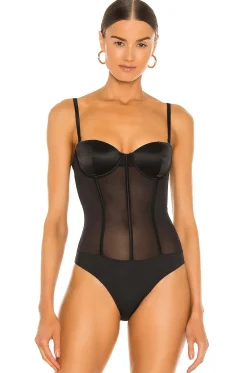 Silk and Mesh Bodysuit