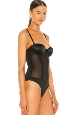 Silk and Mesh Bodysuit