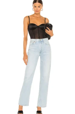 Silk and Mesh Bodysuit