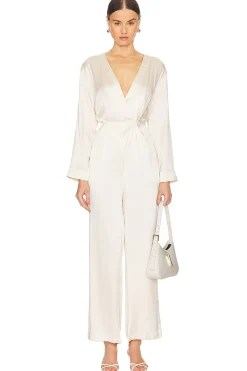 Silk Long Sleeve Jumpsuit