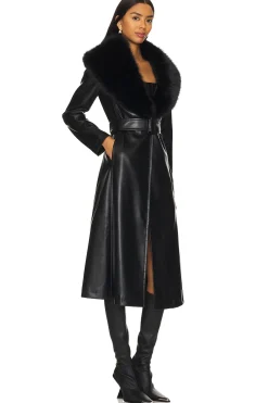 Simone Faux Leather Coat