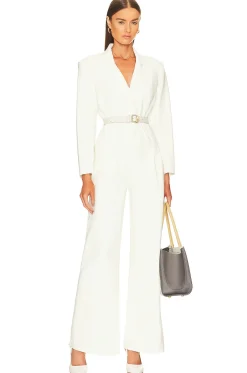 Single Breasted Straight Leg Jumpsuit