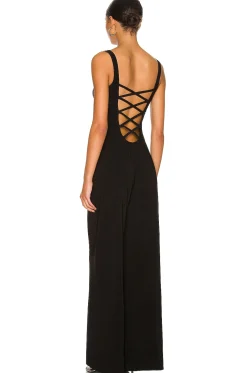Sleeveless X Straight Leg Jumpsuit