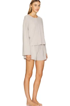 Slumberknit Henley Short Set