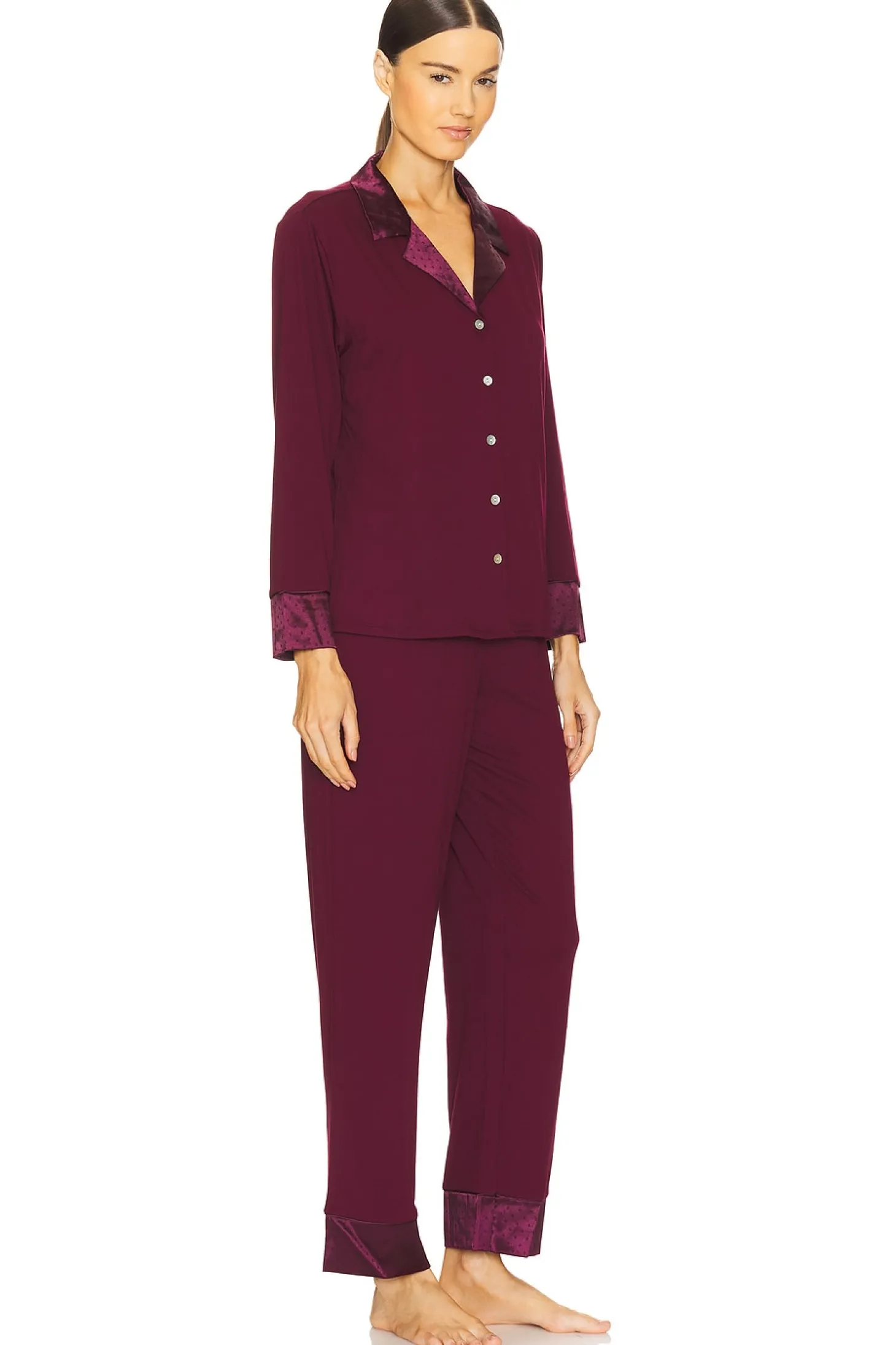 Solid Knit Long Sleeve Notch Set