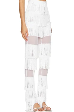 Spliced Boot Pant With Fringe