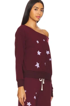 Stars Off Shoulder Sweatshirt