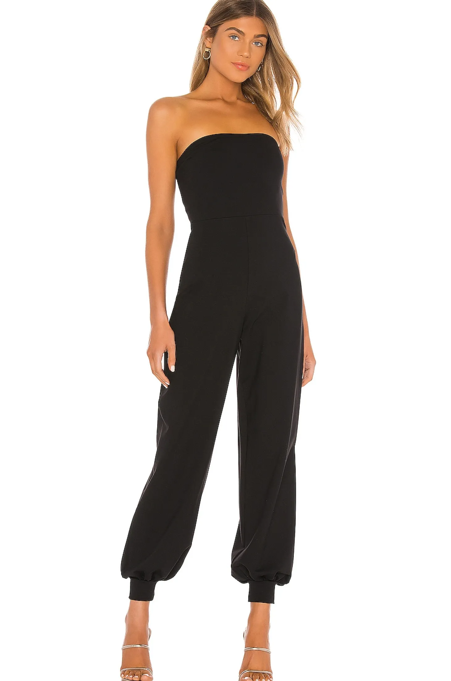 Strapless Cuffed Ankle Jumpsuit