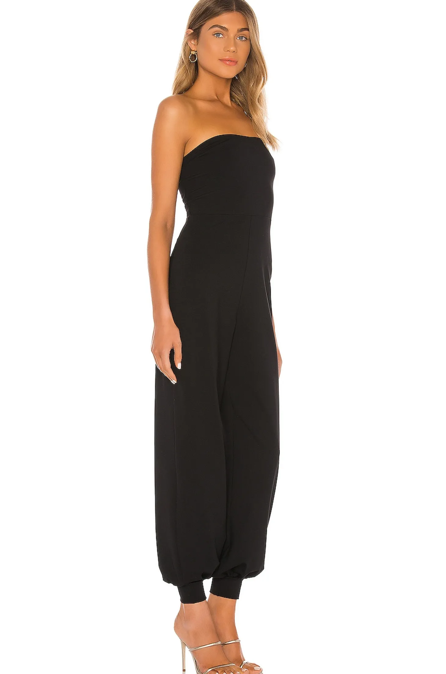 Strapless Cuffed Ankle Jumpsuit